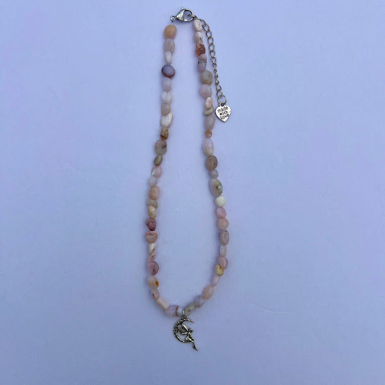 Pink Opal Customizable Charm Necklace