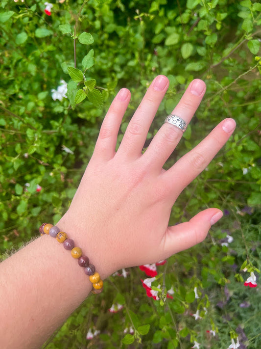Mookaite Jasper Intentional Healing Crystal Bracelet