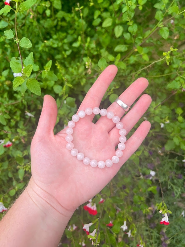 Rose Quartz Intentional Healing Crystal Bracelet