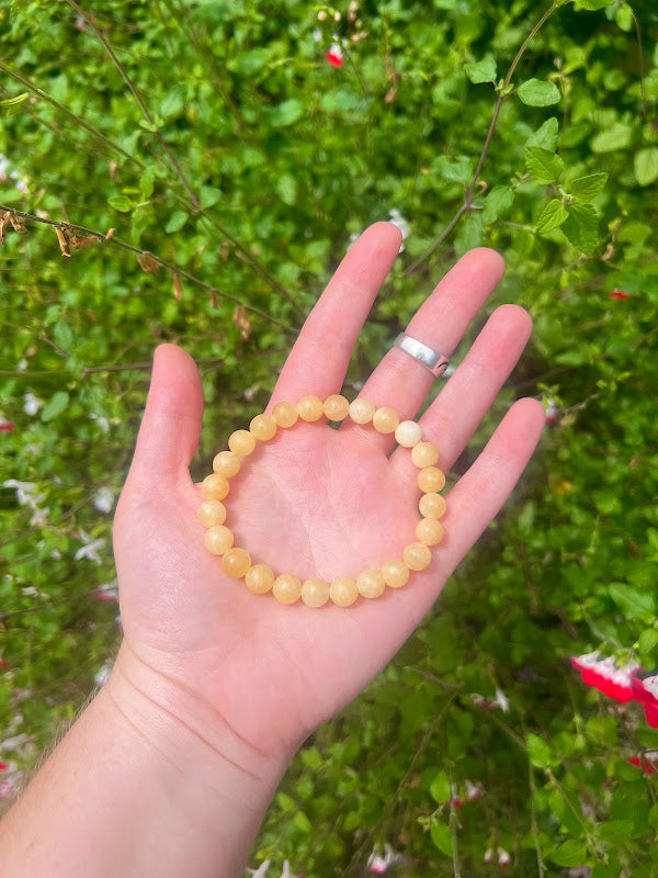 Yellow Jade Intentional Healing Crystal Bracelet