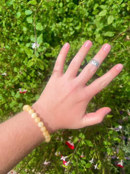 Yellow Jade Intentional Healing Crystal Bracelet